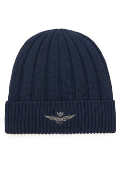 Czapka Aeronautica Militare 252CU0063UL00485 Granatowy ze sklepu eobuwie.pl w kategorii Czapki zimowe męskie - zdjęcie 185736930
