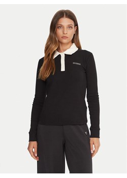 Guess Polo V5BP12 K1891 Czarny Regular Fit ze sklepu MODIVO w kategorii Bluzki damskie - zdjęcie 185737491