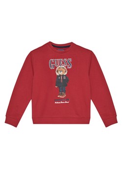 Guess Bluza L5BQ07 KAD74 Czerwony Regular Fit ze sklepu MODIVO w kategorii Bluzy chłopięce - zdjęcie 185737494