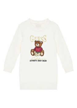 Guess Sukienka dzianinowa K5BK01 Z3GS0 Écru Regular Fit ze sklepu MODIVO w kategorii Sukienki dziewczęce - zdjęcie 185737630
