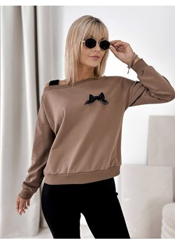 bluza bronte brązowa one size ze sklepu UBRA w kategorii Bluzy damskie - zdjęcie 185739793