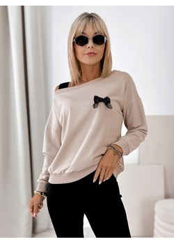 bluza bronte beżowa one size ze sklepu UBRA w kategorii Bluzy damskie - zdjęcie 185739801