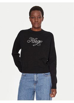 HUGO Sweter Slogix_B 50548145 Czarny Relaxed Fit ze sklepu MODIVO w kategorii Swetry damskie - zdjęcie 185741444