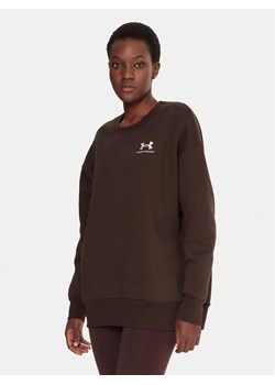 Under Armour Bluza Essential 1379475 Brązowy Loose Fit ze sklepu MODIVO w kategorii Bluzy damskie - zdjęcie 185741464