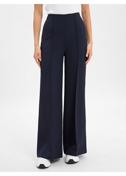 Tommy Hilfiger Damskie spodnie materiałowe - Punto Kobiety Sztuczne włókno granatowy jednolity ze sklepu vangraaf w kategorii Spodnie damskie - zdjęcie 185742160