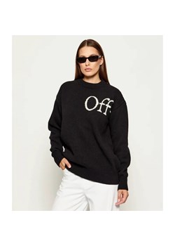 OFF-WHITE Wełniany sweter | Loose fit ze sklepu Gomez Fashion Store w kategorii Swetry damskie - zdjęcie 185742224