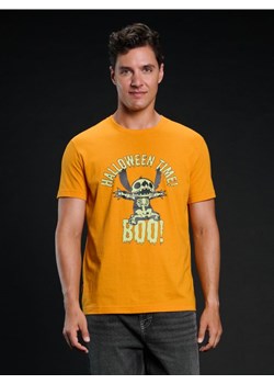 Sinsay - Koszulka z fluorescencyjnym nadrukiem na Halloween Stitch - pomarańczowy ze sklepu Sinsay w kategorii T-shirty męskie - zdjęcie 185743531