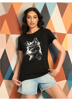 Sinsay - Koszulka - czarny - id: 8472J-99X - marki Sinsay - 185743560 Sinsay - Koszulka - czarny ze sklepu Sinsay w kategorii Bluzki damskie - zdjęcie 185743560