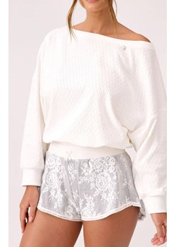 Marilyn bluzka z bawełny organicznej i kryształkiem Little Star, Kolor złamana biel, Rozmiar S, Marilyn ze sklepu Intymna w kategorii Piżamy damskie - zdjęcie 185746102