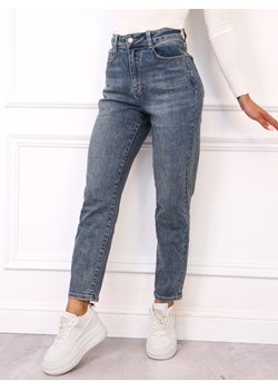 SPODNIE JEANSOWE- MOM STRETCH- CIEMNOJEANSOWE ze sklepu olika.com.pl w kategorii Jeansy damskie - zdjęcie 185746944