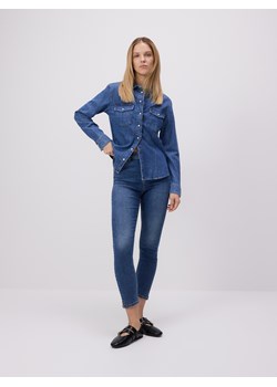 Reserved - Jeansy slim push up - granatowy ze sklepu Reserved w kategorii Jeansy damskie - zdjęcie 185748313
