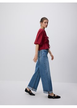 Reserved - Jeansy wide leg - niebieski ze sklepu Reserved w kategorii Jeansy damskie - zdjęcie 185750653
