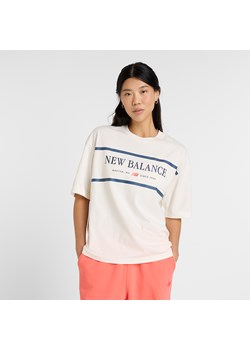 Koszulka damska New Balance WT51910SST – beżowa ze sklepu New Balance Poland w kategorii Bluzki damskie - zdjęcie 185753753