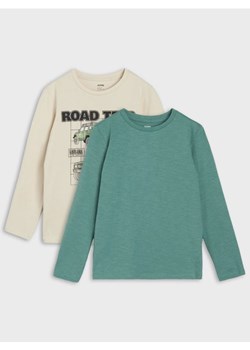 Sinsay - Koszulki z długimi rękawami 2 pack - beżowy ze sklepu Sinsay w kategorii T-shirty chłopięce - zdjęcie 185754830