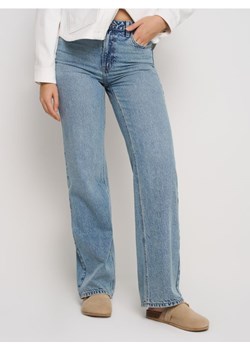 Sinsay - Jeansy wide leg z wysokim stanem - turkusowy ze sklepu Sinsay w kategorii Jeansy damskie - zdjęcie 185754832