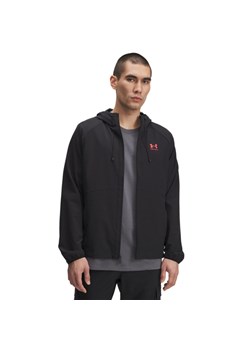Męska kurtka wiatrówka Under Armour UA Stretch Woven Windbreaker - czarna ze sklepu Sportstylestory.com w kategorii Kurtki męskie - zdjęcie 185755762