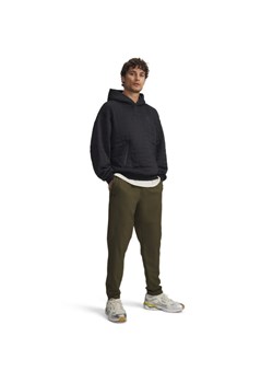 Męskie spodnie treningowe Under Armour UA Unstoppable Tapered Pants - khaki ze sklepu Sportstylestory.com w kategorii Spodnie męskie - zdjęcie 185755771