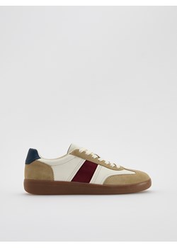 Reserved - Skórzane sneakersy ze wstawkami - wielobarwny ze sklepu Reserved w kategorii Buty sportowe damskie - zdjęcie 185756530