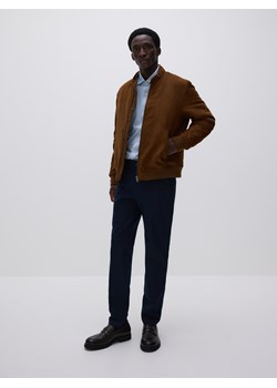 Reserved - Spodnie chino slim fit w kratę - granatowy ze sklepu Reserved w kategorii Spodnie męskie - zdjęcie 185756774