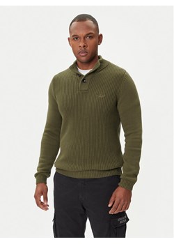 Aeronautica Militare Sweter 252MA1572UL00409 Zielony Slim Fit ze sklepu MODIVO w kategorii Swetry męskie - zdjęcie 185757471