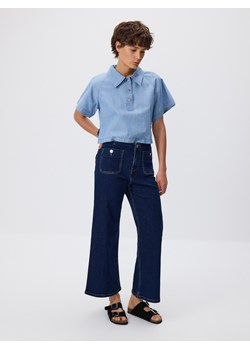 Reserved - Jeansy culotte - granatowy ze sklepu Reserved w kategorii Jeansy damskie - zdjęcie 185758412