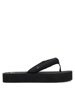 Japonki Calvin Klein Jeans Beach Sandal Flatform Ttxr Satin YW0YW01723 Czarny ze sklepu eobuwie.pl w kategorii Klapki damskie - zdjęcie 185760142