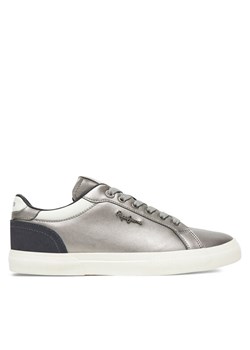 Sneakersy Pepe Jeans Kenton Glam W PLS300005 Srebrny ze sklepu eobuwie.pl w kategorii Buty sportowe damskie - zdjęcie 185760200