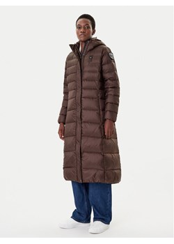 Blauer Płaszcz zimowy 25WBLDK03101 Brązowy Regular Fit ze sklepu MODIVO w kategorii Płaszcze damskie - zdjęcie 185761090