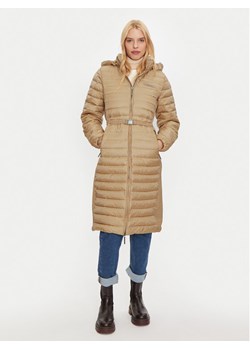 Calvin Klein Płaszcz zimowy K20K207732 Beżowy Slim Fit ze sklepu MODIVO w kategorii Kurtki damskie - zdjęcie 185761172