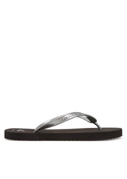 Calvin Klein Jeans Japonki Beach Sandal Monologo Tpu YW0YW01719 Srebrny ze sklepu MODIVO w kategorii Klapki damskie - zdjęcie 185761202