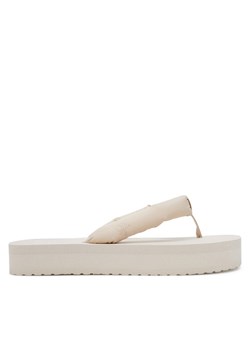 Calvin Klein Jeans Japonki Beach Sandal Flatform Ttxr Satin YW0YW01723 Beżowy - id: 0000304826443 - marki Calvin Klein - 185761234 Calvin Klein Jeans Japonki Beach Sandal Flatform Ttxr Satin YW0YW01723 Beżowy ze sklepu MODIVO w kategorii Klapki damskie - zdjęcie 185761234