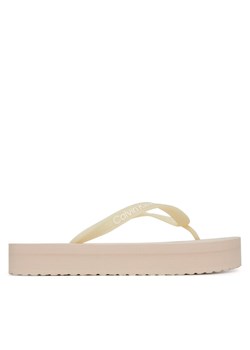 Calvin Klein Jeans Japonki Beach Sandal Flatform Tpu YW0YW01830 Beżowy ze sklepu MODIVO w kategorii Klapki damskie - zdjęcie 185761381