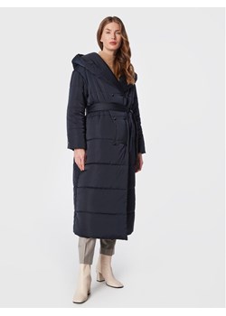 Peserico Płaszcz zimowy E23377A Granatowy Regular Fit ze sklepu MODIVO w kategorii Płaszcze damskie - zdjęcie 185761421