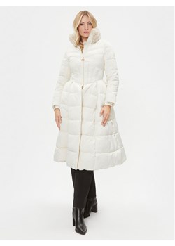 Elisabetta Franchi Płaszcz zimowy PI-58Z-36E2-000077 Biały Regular Fit ze sklepu MODIVO w kategorii Płaszcze damskie - zdjęcie 185761453