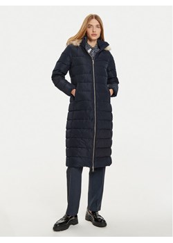 Tommy Hilfiger Płaszcz zimowy Heritage WW0WW43601 Granatowy Regular Fit ze sklepu MODIVO w kategorii Kurtki damskie - zdjęcie 185761654
