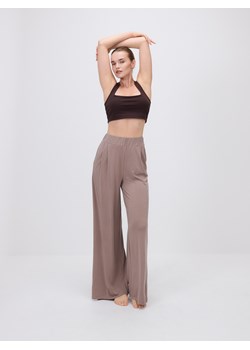 Reserved - Spodnie wide leg - brązowy - id: 884IE-84X - marki Reserved - 185765664 Reserved - Spodnie wide leg - brązowy ze sklepu Reserved w kategorii Spodnie damskie - zdjęcie 185765664