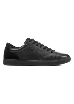 Geox Skórzane sneakersy &quot;Avola&quot; w kolorze czarnym ze sklepu Limango Polska w kategorii Buty sportowe męskie - zdjęcie 185766744