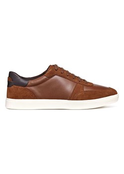 Geox Skórzane sneakersy &quot;Avola&quot; w kolorze jasnobrązowym ze sklepu Limango Polska w kategorii Buty sportowe męskie - zdjęcie 185768000
