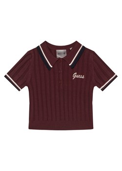 Guess Polo J5BP01 Z1152 Bordowy Regular Fit ze sklepu MODIVO w kategorii T-shirty chłopięce - zdjęcie 185768292