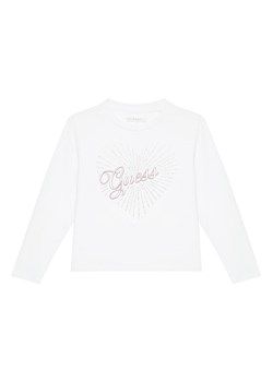Guess Bluzka J5BI35 J1314 Biały Relaxed Fit ze sklepu MODIVO w kategorii Bluzki dziewczęce - zdjęcie 185768294