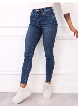 SPODNIE JEANSOWE SKINNY PUSH UP- GRANATOWE ze sklepu olika.com.pl w kategorii Jeansy damskie - zdjęcie 185768771