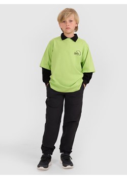 Chłopięcy t-shirt z nadrukiem 4F 4FJWAW25TTSHM2412 - zielony ze sklepu Sportstylestory.com w kategorii T-shirty chłopięce - zdjęcie 185769982