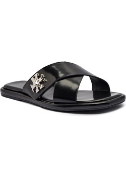 TORY BURCH Skórzane klapki T LOCK ze sklepu Gomez Fashion Store w kategorii Klapki damskie - zdjęcie 185771253