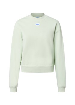 HUGO BLUE Bluza damska - Delessa Kobiety Bawełna miętowy jednolity ze sklepu vangraaf w kategorii Bluzy damskie - zdjęcie 185777580