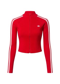 adidas Originals Kardigan damski - Slim Knit Kobiety czerwony jednolity ze sklepu vangraaf w kategorii Swetry damskie - zdjęcie 185777610