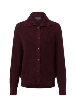 Franco Callegari Kardigan damski Kobiety Bawełna bakłażanowy jednolity ze sklepu vangraaf w kategorii Swetry damskie - zdjęcie 185777622