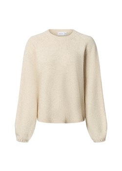 Vila Damski sweter z dzianiny - VISapna Kobiety beżowy marmurkowy ze sklepu vangraaf w kategorii Swetry damskie - zdjęcie 185777632