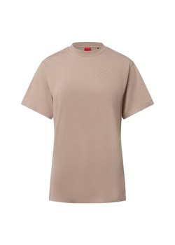 HUGO Koszulka damska - Vintage Tee Kobiety Bawełna taupe jednolity ze sklepu vangraaf w kategorii Bluzki damskie - zdjęcie 185777640