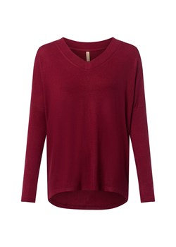 soyaconcept® Damski sweter z cienkiej dzianiny - Biara Kobiety drobna dzianina bordowy jednolity ze sklepu vangraaf w kategorii Swetry damskie - zdjęcie 185777650