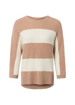Fynch-Hatton Sweter damski z dzianiny z zawartością alpaki Kobiety drobna dzianina wielbłądzi w paski ze sklepu vangraaf w kategorii Swetry damskie - zdjęcie 185777664